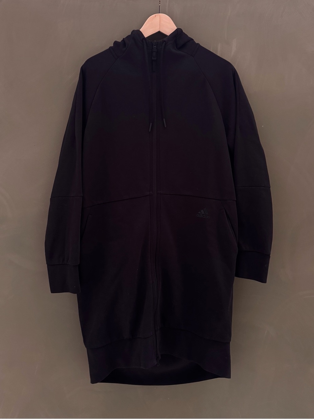 Black Adidas Long cocoon Zip Hoodie